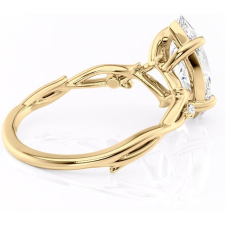 Inel de logodnă Thalina din aur Galben 18kt cu moissanite tăietură marquise – Solitar rafinată pentru profil mediu | Personalizează și configurează gratuit online [2]