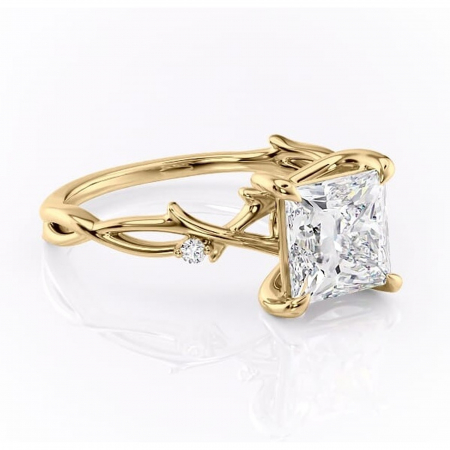 Aur galben - Inel de logodnă Thalina din aur Galben 18kt cu moissanite tăietură princess – Solitar rafinată pentru profil mediu | Personalizează și configurează gratuit online