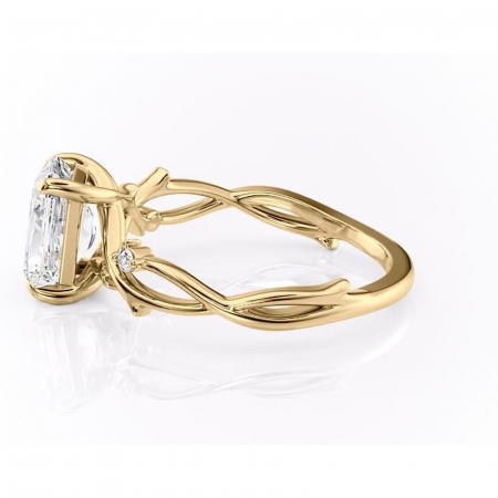 Inel de logodnă Thalina din aur Galben 14kt cu moissanite tăietură radiantă – Solitar rafinată pentru profil mediu | Personalizează și configurează gratuit online [5]