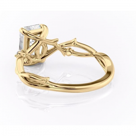 Inel de logodnă Thalina din aur Galben 14kt cu moissanite tăietură radiantă – Solitar rafinată pentru profil mediu | Personalizează și configurează gratuit online [3]