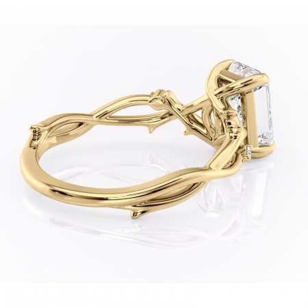 Inel de logodnă Thalina din aur Galben 14kt cu moissanite tăietură radiantă – Solitar rafinată pentru profil mediu | Personalizează și configurează gratuit online [2]