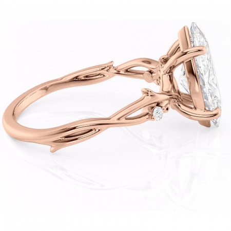 Inel de logodnă Thalina din aur Rose 18kt cu moissanite tăietură marquise – Solitar rafinată pentru profil mediu | Personalizează și configurează gratuit online [1]