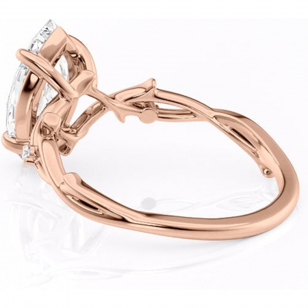 Inel de logodnă Thalina din aur Rose 18kt cu moissanite tăietură marquise – Solitar rafinată pentru profil mediu | Personalizează și configurează gratuit online [4]