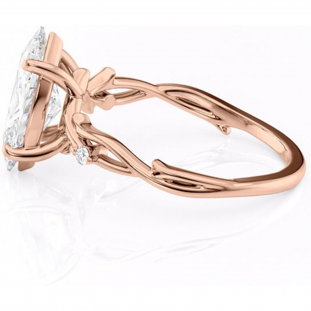 Inel de logodnă Thalina din aur Rose 18kt cu moissanite tăietură marquise – Solitar rafinată pentru profil mediu | Personalizează și configurează gratuit online [5]