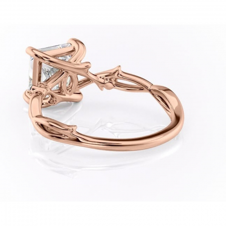 Inel de logodnă Thalina din aur Rose 14kt cu moissanite tăietură princess – Solitar rafinată pentru profil mediu | Personalizează și configurează gratuit online [3]