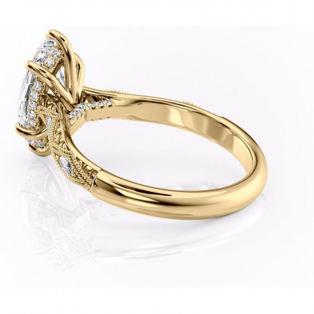 Inel de logodnă Vespera din aur Galben 14kt cu moissanite tăietură marquise – Pietre laterale rafinată pentru profil înalt | Personalizează și configurează gratuit online [4]
