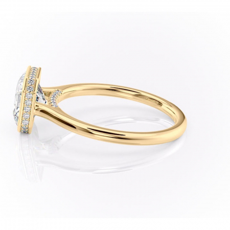 Inel de logodnă Wisteria din aur Galben 18kt cu moissanite tăietură asscher – Solitar rafinată pentru profil înalt | Personalizează și configurează gratuit online [5]