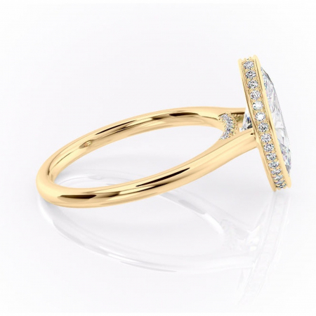 Inel de logodnă Wisteria din aur Galben 14kt cu moissanite tăietură marquise – Solitar rafinată pentru profil înalt | Personalizează și configurează gratuit online [1]