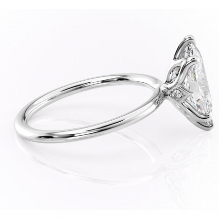 Inel de logodnă Zephyra din aur Alb 14kt cu moissanite tăietură marquise – Solitar rafinată pentru profil înalt | Personalizează și configurează gratuit online [1]