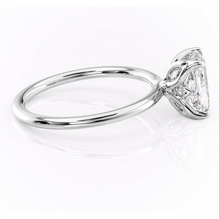 Inel de logodnă Zephyra din aur Alb 14kt cu moissanite tăietură radiantă – Solitar rafinată pentru profil înalt | Personalizează și configurează gratuit online [1]