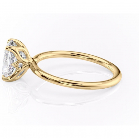 Inel de logodnă Zephyra din aur Galben 14kt cu moissanite tăietură radiantă – Solitar rafinată pentru profil înalt | Personalizează și configurează gratuit online [5]