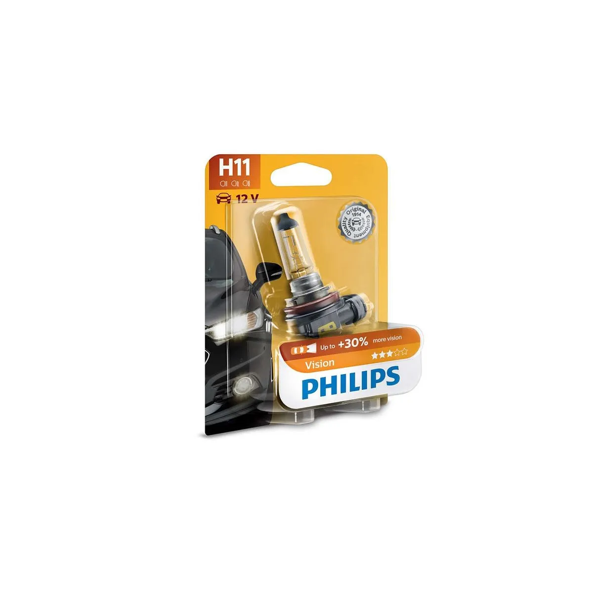 Electrice auto - Bec auto cu halogen pentru proiector Philips H11 Vision, +30%, 12V, 55W, 1 Buc