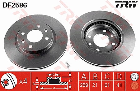 Discuri de frana - DISC FRANA  - TRW DF2586