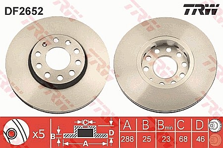 Discuri de frana - DISC FRANA  - TRW DF2652