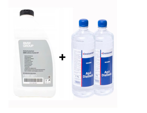 Uleiuri / Lichide auto - Pachet antigel concentrat BMW albastru 1.5 litri si apa distilata Dreissner 2L