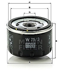 Filtre auto - MANN-FILTER W 75/3