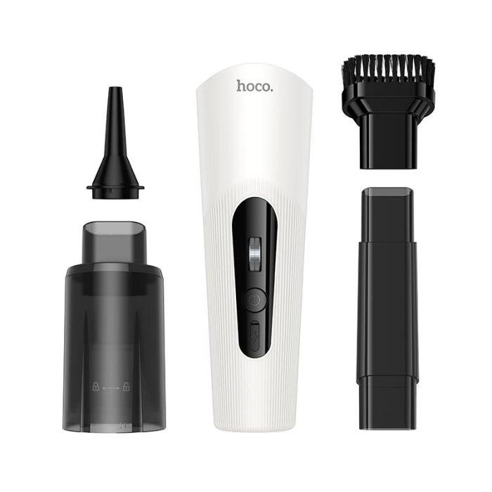 Aspirator portabil HOCO 50W – functie dubla suflare si aspirare, baterie 3600mAh, alb [3]