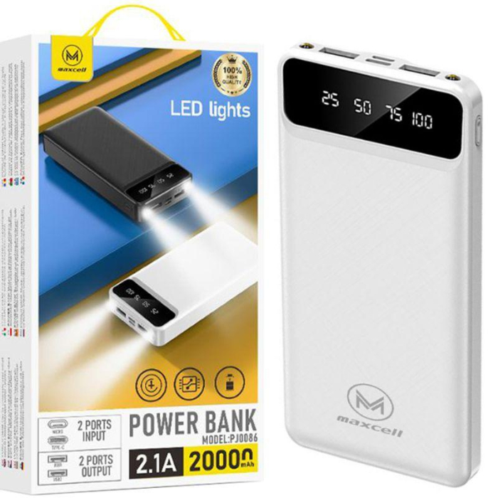 Baterie externa 20000mAh fast charge – power bank ultra rapid, Alb [1]