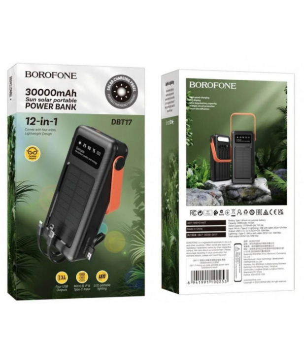 Baterie externa 30.000mAH cu optiune de incarcare la soare sau prin cablu [4]