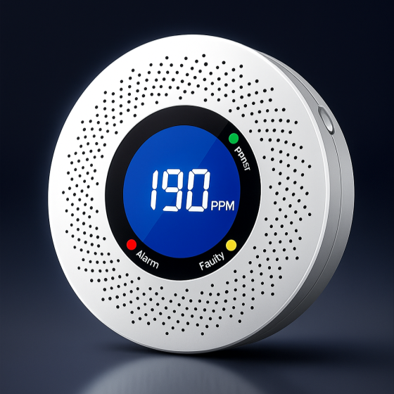 Detector monoxid de carbon digital cu alarma 90 dB si afisaj LCD [1]
