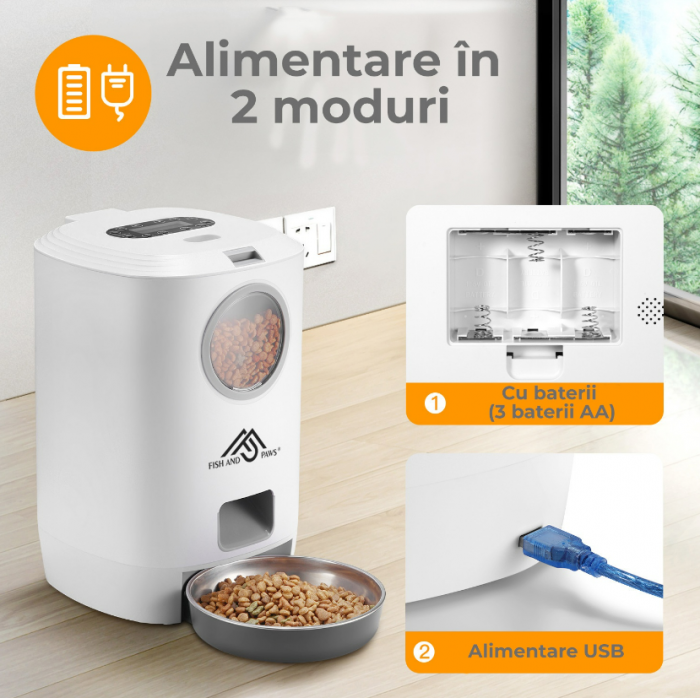 Hranitor automat pentru caini si pisici cu inregistrare vocala [8]