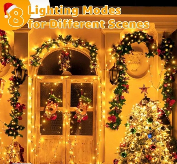 Instalatie Craciun, 100M, 480 leduri, alb cald [4]