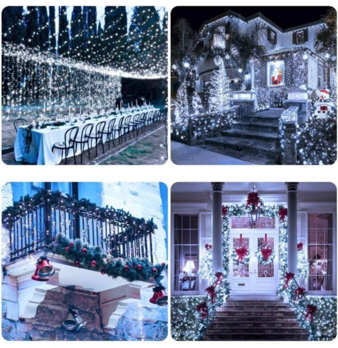 Instalatie Craciun, 100M, 480 leduri, alb rece [7]