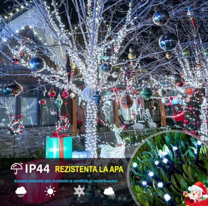 Instalatie Craciun, 100M, 480 leduri, alb rece [4]