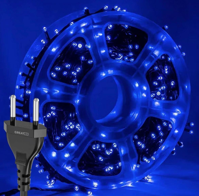 Instalatie Craciun, 100M, 480 leduri, albastru [4]