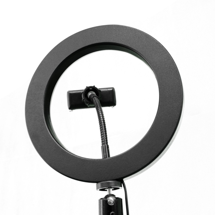 Lampa circulara cu trepied si suport telefon pentru selfie [3]