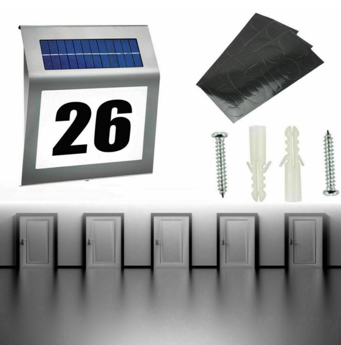 Numar de casa iluminat cu LED Solar [3]
