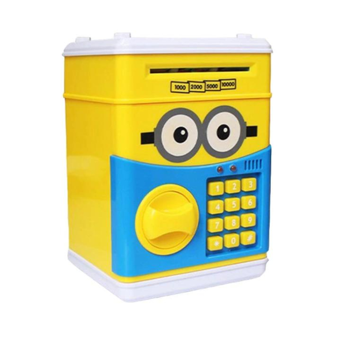 Pusculita pentru Copii Interactiva model Minion, cu Cod Pin si Seif, Functie ATM [1]