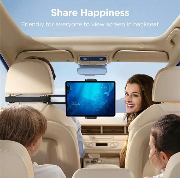 Suport Auto pentru tableta cu sistem de pridere pe tetiera, Gri [6]