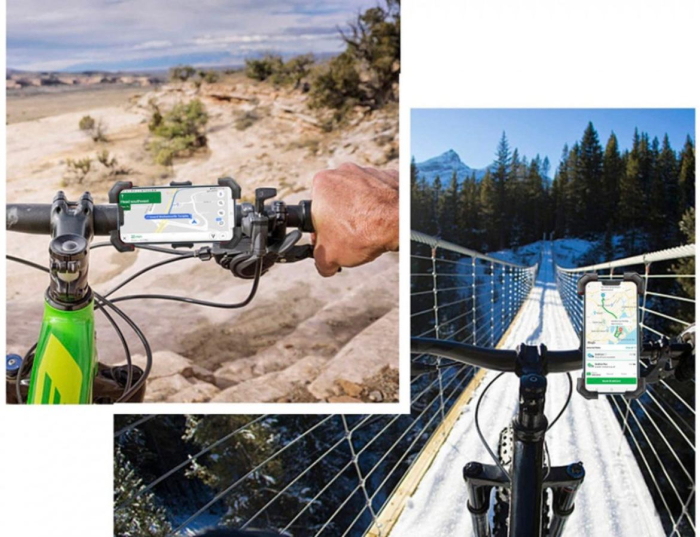 Suport de telefon pentru bicicleta / motocicleta, Rotire 360, dimensiuni intre 4.7 - 7" - negru [7]