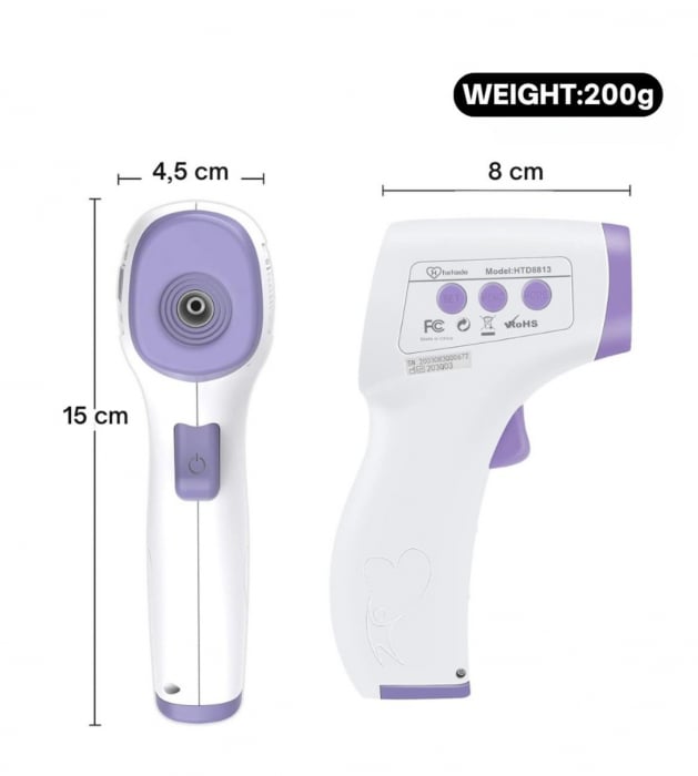 Termometru infrarosu fara contact – masurare rapida si display digital [7]