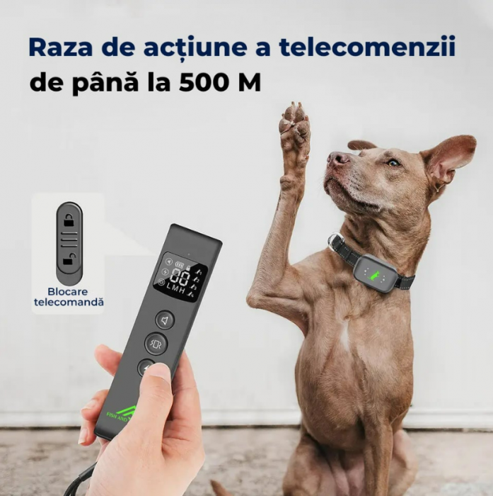 Zgarda electrica cu telecomanda pentru dresajul cainilor [8]