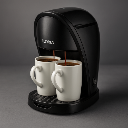 Casa si Gradina - Aparat de facut cafea 2 cani incluse 450 W – filtru lavabil, compact