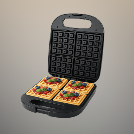 Casa si Gradina - Aparat de vafe 4 portii – antiaderent, rapid, perfect pentru deserturi