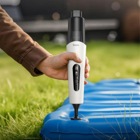 Aspirator portabil HOCO 50W – functie dubla suflare si aspirare, baterie 3600mAh, alb [3]
