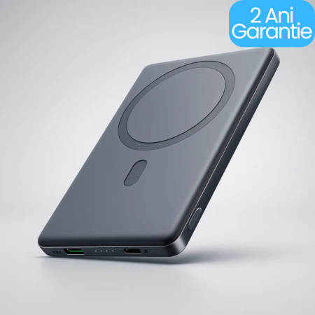 Produse - Baterie Externă Slim Magnetică Wireless Joyroom JR-PBM08, 5000mAh, Încărcare Rapidă PD 20W, Fixare Magnetică 10N, Intrare USB-C și Lightning