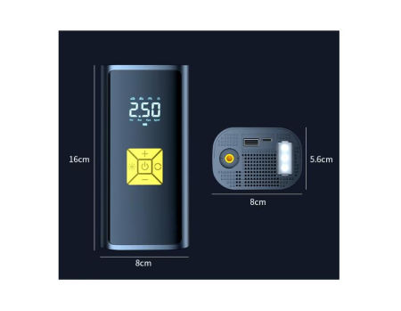 Compresor de aer cu afișaj digital inteligent, 150Psi, 12V, Portabil [4]