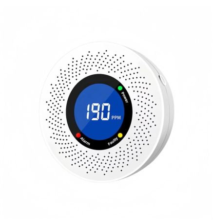 Detector monoxid de carbon, Alarma cu display digital, Functionare pe baterii [1]