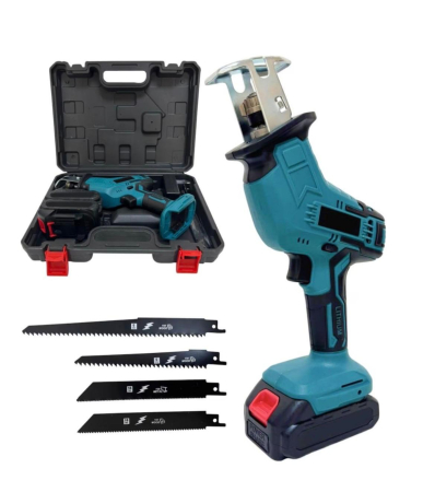 Fierastrau electric profesional cu 5 panze pentru lemn si metal si 2 acumulatori de 48V. [6]