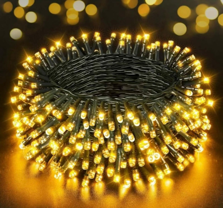 Casa si Gradina - Instalatie Craciun, 100M, 480 leduri, alb cald