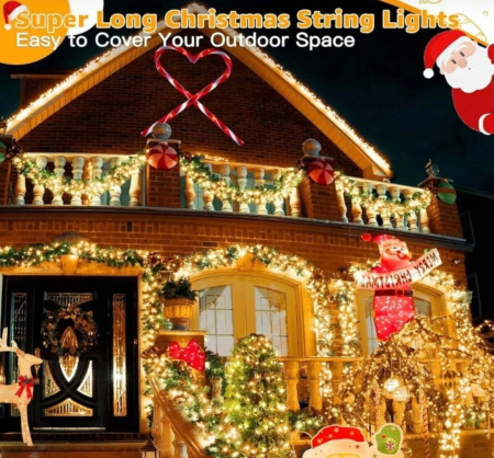 Instalatie Craciun, 100M, 480 leduri, alb cald [1]