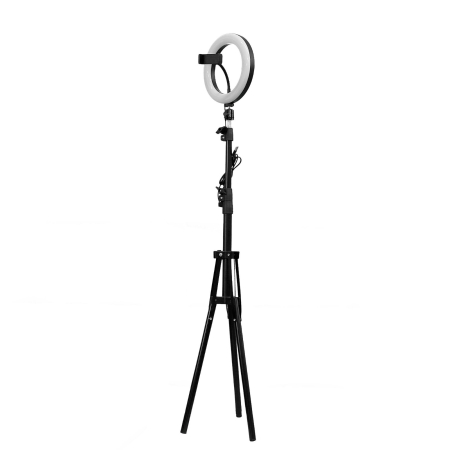 Lampa circulara cu trepied si suport telefon pentru selfie [1]