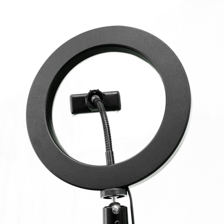 Lampa circulara cu trepied si suport telefon pentru selfie [2]