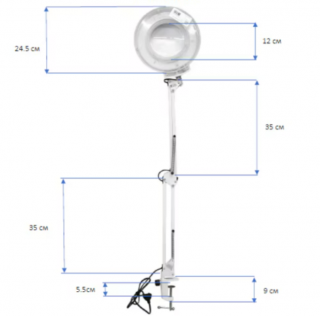 Lampa cosmetica LED cu lupa 5x si brat reglabil – iluminare profesionala [4]