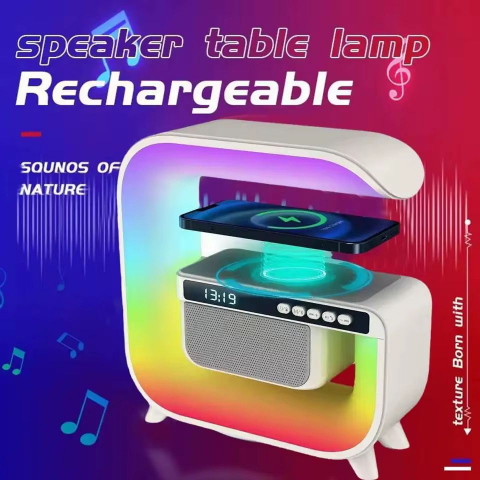Lampa smart LED cu incarcator Rapid Wireless 15W si boxa [5]