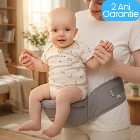 Produse - Marsupiu Ergonomic Tip Centură cu Scăunel (Hipseat) pentru Bebeluși, 3-36 Luni